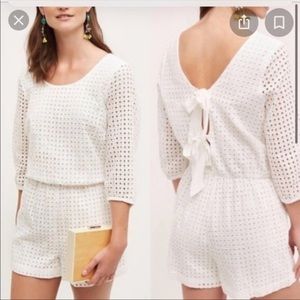 Anthropologie Lilka Eyelet Romper
